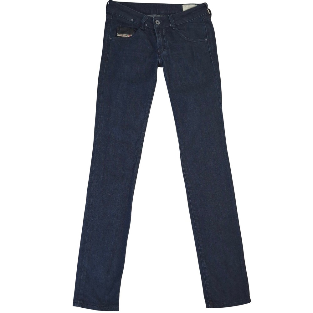 Diesel Clush Slim Straight Jeans Dark Wash 008FE Stretch Denim Made in Italy 25‎